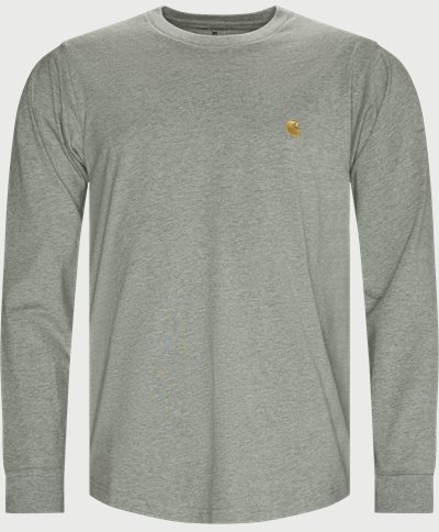 Carhartt WIP T-shirts L/S CHASE I026392 Grey